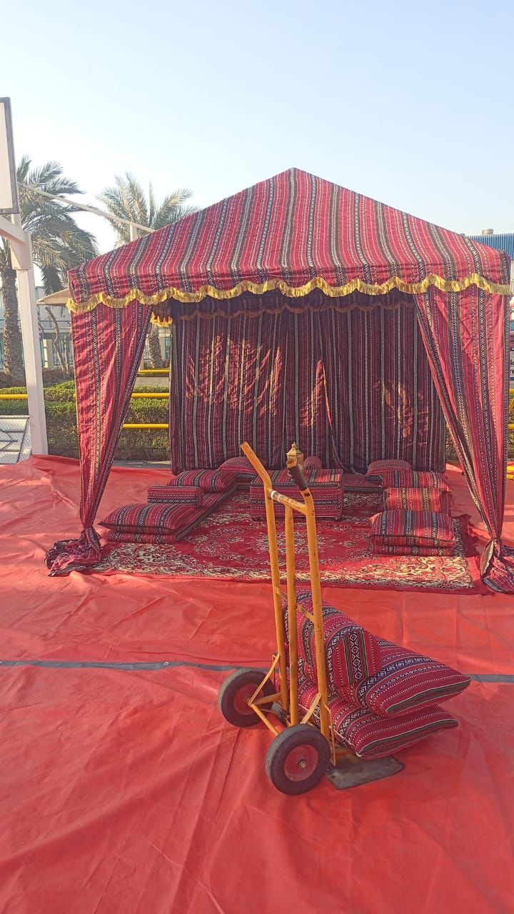 Arabian lounge tent setup